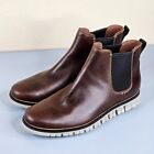 Cole Haan Mens 12 M Boots Shoes Chelsea ZeroGrand Waterproof Brown Leather Ankle