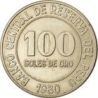 Peru 100 Soles de Oro  Coin KM283 1980 - 1982