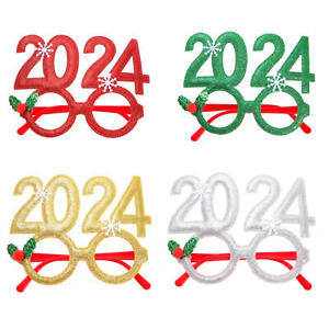2024 Happy New Year Party Eyeglasses Christmas Photo Booth Props Kids Gift