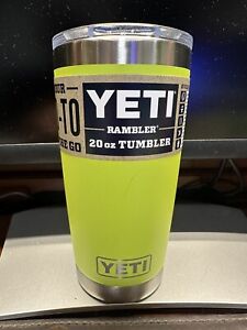 New ListingNew YETI 20 oz Rambler Tumbler with Magslider Lid Chartreuse . Mint Condition!