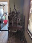 ANTIQUE Victorian MAITLAND SMITH Highly Carved Decorated Mahogany Birdcage