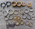 Gold And Silver Leverback Hoops Earrings Lot