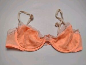 Victoria's Secret PINK Demi Bra 36C Underwire Lace Polkadot AA