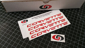 Corvette Wheel Decals (4pk) Racing Engine Caliper Sticker C4 C5 C6 C7 C8 LSX LTX