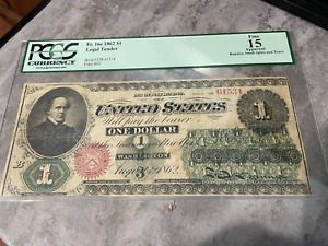 1862 $1  Fr. 16c One Dollar Legal Tender Note