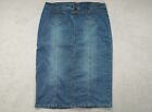 Muah Jeans Womens Blue Denim Straight Pencil Skirt Midi Size 20W