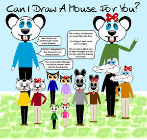 Can I Draw A Mouse For You? .. Custom Cartoon Drawings.  Thousands Served.
