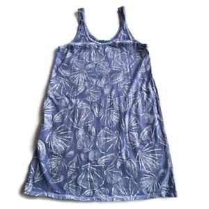 Fresh Produce Knee Length Sleeveless Tank Dress Shells Sz Large Cornflower Blue