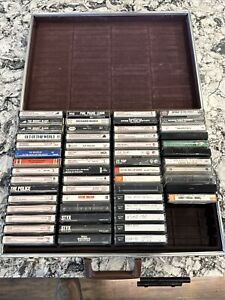 Vintage Cassette Tapes Lot Of 56 Classic Rock & Roll Metal 60s 70s 80s W/case