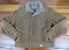 Abercrombie Fitch Jacket Men's Large Sherpa Lined Corduroy Brown Vintage