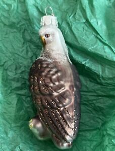 Vintage CBK Midwest bird eagle Glass ornament