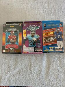 2021 Panini Football (1)Playbook (1)Absolute & (1)Prestige Hanger Boxes Unopened