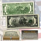 FULL BACK to FACE OFFSET COLORIZED PRINTING ERROR OVERPRINT $2 Genuine US Bill