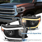 Fit 2014-2021 Toyota Tundra [Sequential LED Signal] Projector Headlights Black (For: 2019 Tundra)