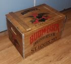 VTG BUDWEISER Anheuser-Busch 1876 Centennial Wood Beer Crate Hinged Handled!