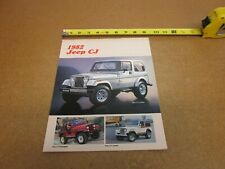 1982 Jeep CJ-5 CJ-7 CJ sales brochure 4 page folder ORIGINAL literature