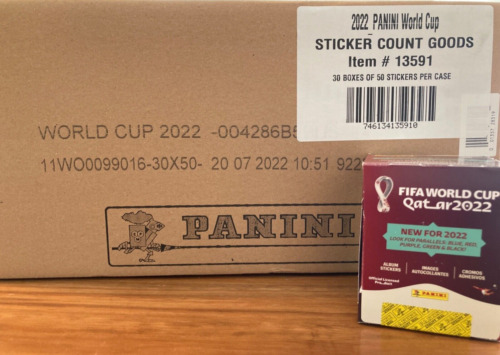 2022 Panini World Cup Qatar Factory sealed case of 30 boxes - 50 packs/box