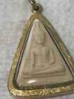 Gold Tone Phra Nang Phaya Pendant Thai Buddha Amulet Clad Case Charm Lucky Love