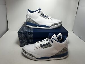 New Nike Jordan 3 Retro White True Blue Wizards MensCT8532-148, GSDM0967-148 TD