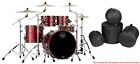 Mapex Saturn Evolution Classic Maple Tuscan Red Lacquer Drums +Bags 22_10_12_16