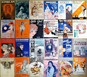 Vintage Sheet Music Lot (1918- 1931) All Rare, Roaring 20's, Art Deco, Flapper