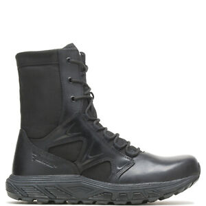 Bates Rush Tall Zip E01080 Mens Black Leather Lace Up Tactical Boots