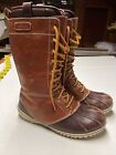 LL Bean Bar Harbor TEK 2.5 12” Leather Laced Boots Women’s Size 10 M Brown