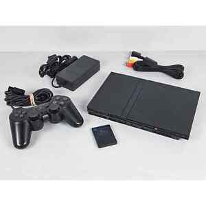 2004 Sony PlayStation 2 Slim PS2 Video Game Console Bundle [Working]