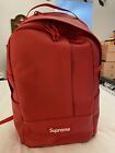 Authentic Supreme Red Leather Backpack FW23