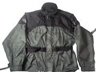First Gear Motorcycle Rain Jacket Mens Size XL Gray Black Packable Stowable