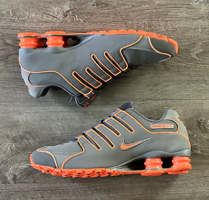 RARE Nike Shox NZ Dark Grey Orange Mens Shoes 378341-059 Size 8.5