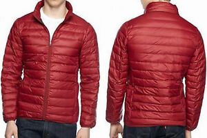 SADDLEBRED MEN'S PACKABLE DOWN PUFFER JACKET ZIP FRONT M,L,XL NEW RED, SAGE