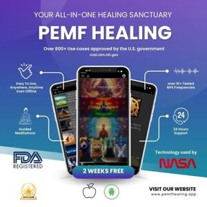 PeMF Healing & Meditation Mobile App (Free) with 1 Month Free Apple / Android