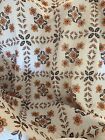 Vintage Handmade Quilt 1978 Orange Brown Crosstitch Full Size 79