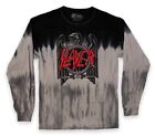 Slayer Men's Officially Licensed Rock Metal Tie Dye Long Sleeve Tee T-Shirt