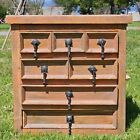 Vintage Mexican Pine Apothecary Cabinet With Iron Pulls 21.5