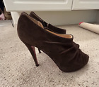 Christian Louboutin Treopli 120MM Bootie Brown Suede - Size 39 - 9 US