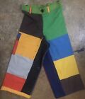 Vintage Colorful Patchwork Pants/Unique Design/Custom/Handmade