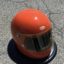 New ListingBELL STAR Vintage Orange Custom 1970 Full Face Motorcycle Helmet Size 7 3/4