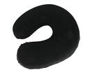 Black Memory Foam Extra Soft Plush Cover Travel Pillow