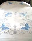 Antique Hand Embroidered CandleWicking Butterflies  Bedspread 97
