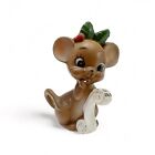 Vintage Josef Originals Christmas Mouse Writing Her Christmas List 3” Figurine