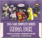 2024 Sage Hit Football Premier Draft Factory Sealed Mega Box 4 Autos+ 92 Rookies