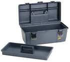 Plano 651-010 Portable Tool Box, Plastic, Gray, 20 In W X 11 In D X 9 In H