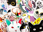 50 Cute Fat Grumpy Anime Cat Kitty Stickers For Laptop Phone Girls Teens #BG