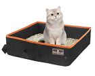 Portable Cat Litter Box Foldable Litter Box for Travel in Car Collapsible Tol...