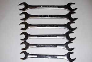 New Craftsman 6-PC Metric Large Industrial Open End Wrench Set. Made in USA  