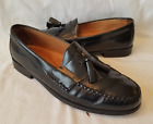 Johnston & Murphy 15-1095 Men’s Sz 12 W Hayes Black Leather Tassel Loafer Shoes
