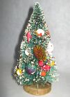 ColorVintage Made In Japan Bottle Brush Christmas Tree with Pine Cones & Snow 6”
