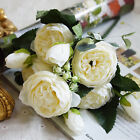 13 Heads Silk Peony Artificial Flowers Peony Wedding Bouquet Home Party Decor bu